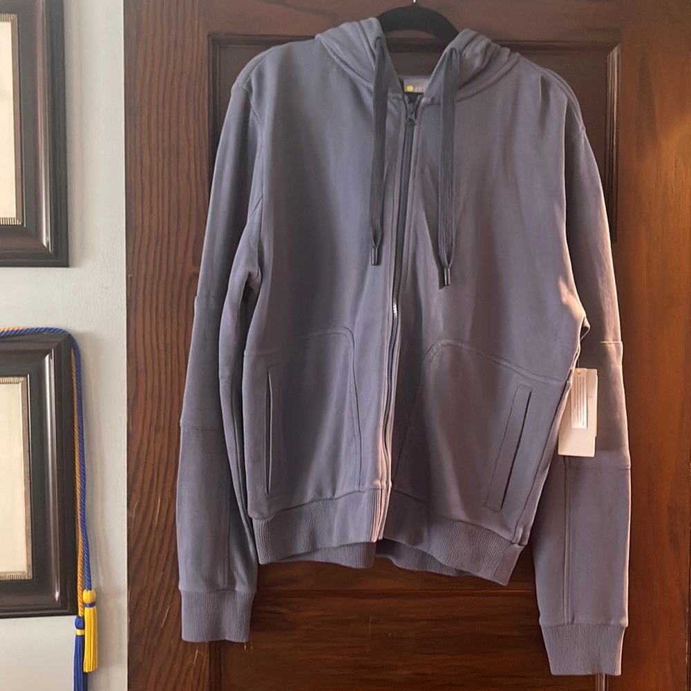 NWT Zella Rudi Moto Zip Hoodie - blue